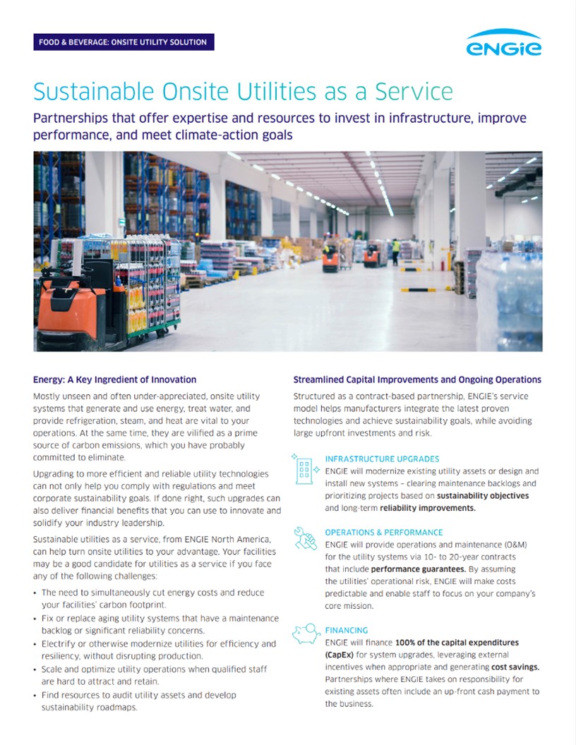 Sustainable Onsite Utilities As A Service